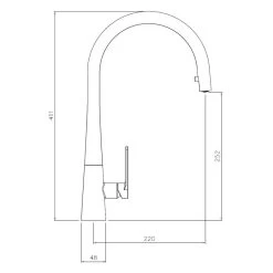 Abode Coniq R Single Lever Kitchen Mixer With Pull Out Copper -Bathroom Promotion abode at2122 3