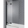 Aquadart Venturi 8 Hinged Bath Screen Black -Bathroom Promotion aquadart aq6002 blk