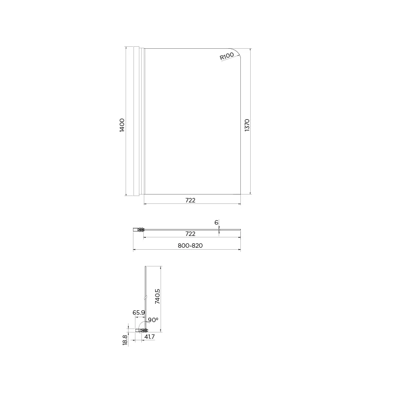 Aquadart Venturi 6 Single Bath Screen 4 Aquadart Venturi 6 Single Bath Screen - Image 2