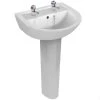 Armitage Shanks Sandringham 21 50cm 2 Hole Basin & Pedestal -Bathroom Promotion armitage shanks e894601 e897601