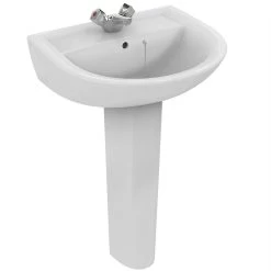 Armitage Shanks Sandringham 21 55cm 1 Hole Basin & Pedestal