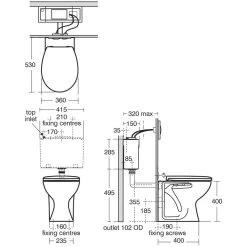 Armitage Shanks Sandringham 21 Back To Wall Pan & Slow Close Seat Pack -Bathroom Promotion armitage shanks e897401 2