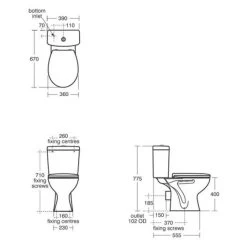 Armitage Shanks Sandringham 21 Boxed Close Coupled Toilet With Standard Seat -Bathroom Promotion armitage shanks s049901 3