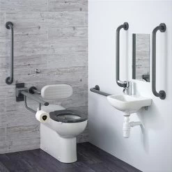 Armitage Shanks Contour 21+ Back To Wall RH Corner Doc M Pack Grey