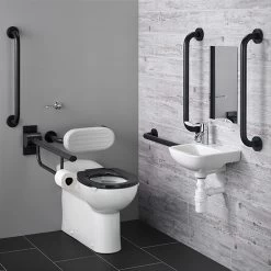 Armitage Shanks Contour 21+ Back To Wall RH Corner Doc M Pack Charcoal