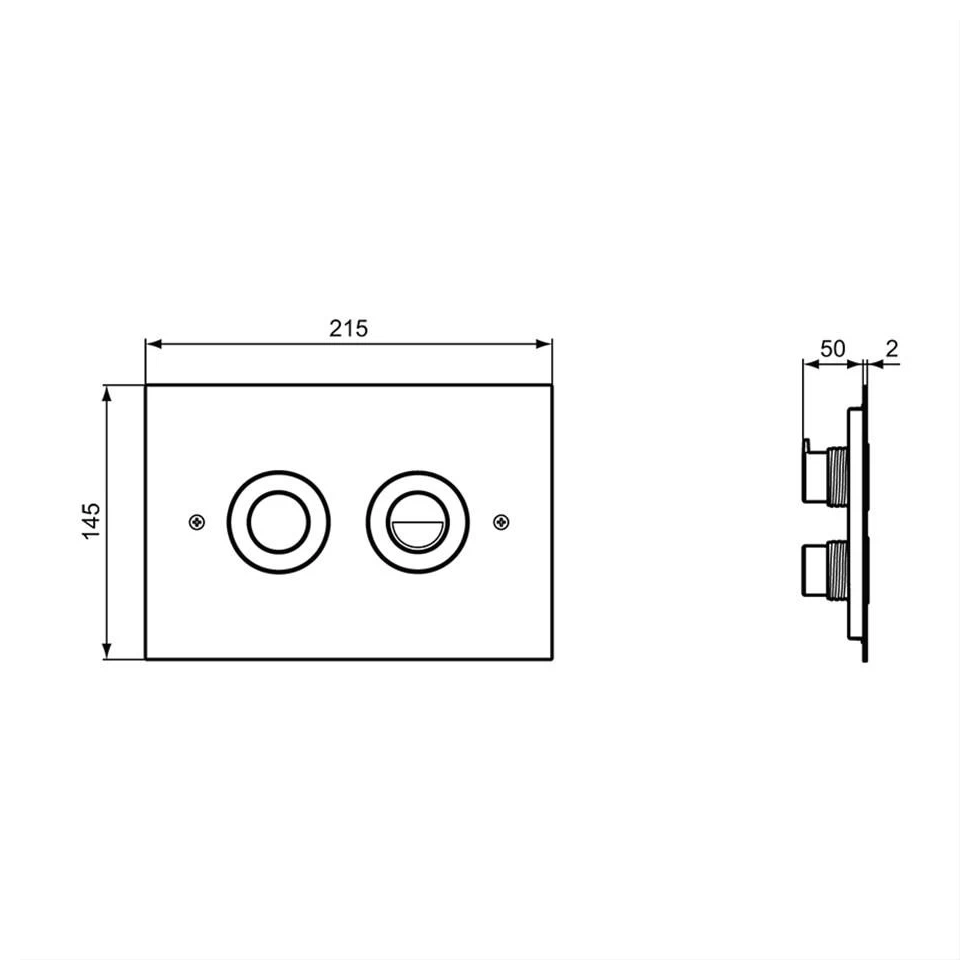 Armitage Shanks Septa Pro P1 Pneumatic Metal Flushplate S0775 4 Armitage Shanks Septa Pro P1 Pneumatic Metal Flushplate S0775 - Image 2