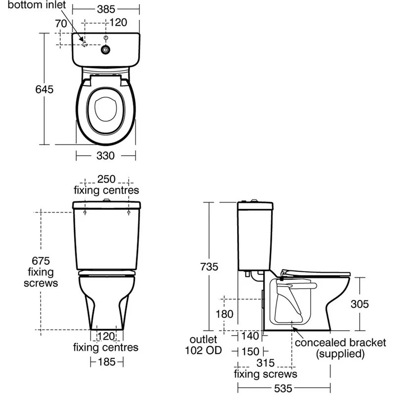 Armitage Shanks Contour 21 Cistern 4.5 Litre S3696 4 Armitage Shanks Contour 21 Cistern 4.5 Litre S3696 - Image 2