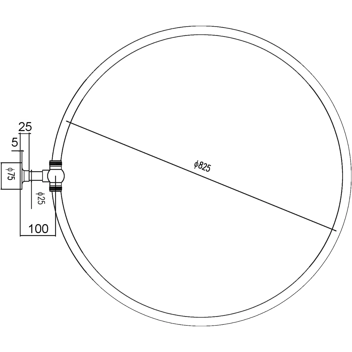 Bayswater Round Traditional Shower Ring 4 Bayswater Round Traditional Shower Ring - Image 2