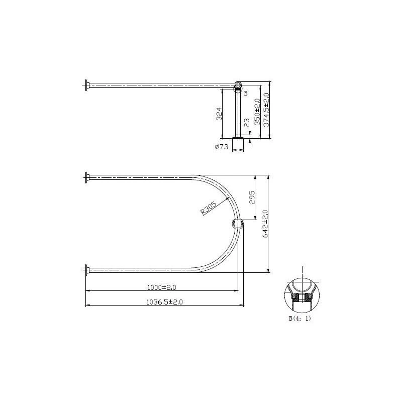 Bayswater 1/2 Shower Curtain Ring 4 Bayswater 1/2 Shower Curtain Ring - Image 2