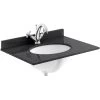 Bayswater Black 600mm 1 Tap Hole Single Bowl Marble Top -Bathroom Promotion bayswater bayc221