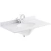 Bayswater White 600mm 1 Tap Hole Single Bowl Marble Top -Bathroom Promotion bayswater bayc222