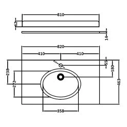 Bayswater Black 800mm Single Bowl 1 Tap Hole Marble Top 5 Bayswater Black 800mm Single Bowl 1 Tap Hole Marble Top -Bathroom Promotion bayswater bayc227 2