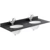 Bayswater Black 1200mm Double Bowl 1 Tap Hole Marble Top -Bathroom Promotion bayswater bayc233