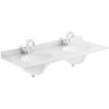 Bayswater Grey 1200mm Double Bowl 1 Tap Hole Marble Top -Bathroom Promotion bayswater bayc235