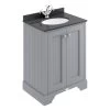 Bayswater Plummett Grey 600mm 2 Door Basin Cabinet