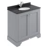 Bayswater Plummett Grey 800mm 2 Door Basin Cabinet 2 Bayswater Plummett Grey 800mm 2 Door Basin Cabinet -Bathroom Promotion bayswater bayf104
