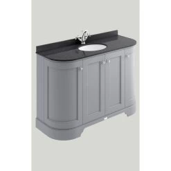Bayswater 1200mm 4 Door Curved Basin Cabinet Grey