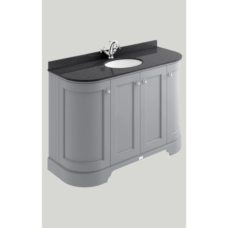 Bayswater 1200mm 4 Door Curved Basin Cabinet Grey 3 Bayswater 1200mm 4 Door Curved Basin Cabinet Grey
