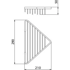 Bristan Open Front Corner Fixed Wire Basket -Bathroom Promotion bristan compbask05c 2