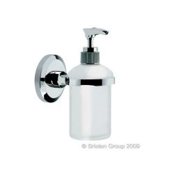 Bristan Solo Wall Mounted Frosted Glass Soap Dispenser