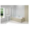 Merlyn 850x1400mm 4-Fold Bath Screen -Bathroom Promotion btl dibs0020