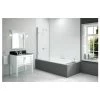 Merlyn 850x1500mm Hinged Square Bath Screen -Bathroom Promotion btl dibs0024