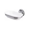 Burlington Ceramic Soap Dish With Chrome Holder -Bathroom Promotion burlington a1chr
