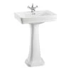 Burlington Contemporary 58cm 1 Hole Basin & Standard Pedestal -Bathroom Promotion burlington b11th p1