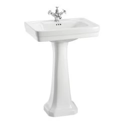 Burlington Contemporary 58cm 1 Hole Basin & Standard Pedestal