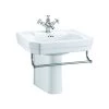 Burlington Victorian 56cm 2 Hole Basin, Towel Rail & Semi Pedestal