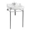 Burlington Edwardian 56cm 2 Hole Basin & Regal Stand -Bathroom Promotion burlington b42th t22achr t62