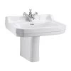 Burlington Edwardian 61cm 2 Hole Basin & Semi Pedestal