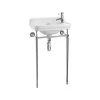 Burlington Edwardian 51cm 1 Hole Cloakroom Basin & Chrome Stand
