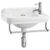 Burlington Edwardian 51cm 1 Hole Cloakroom Basin & Towel Rail -Bathroom Promotion burlington b8r t6chr