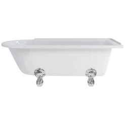 Burlington Hampton 170cm Right Handed Shower Bath, Luxury Feet