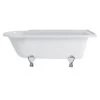 Burlington Hampton 170cm Shower Bath With Chrome Feet, Right -Bathroom Promotion burlington e14 l2c