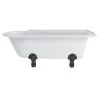 Burlington Hampton 170cm Shower Bath With Black Classic Feet -Bathroom Promotion burlington e14 l3b
