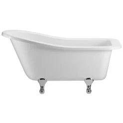 Burlington Buckingham Slipper Bath With Classic Chrome Feet