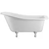 Burlington Buckingham Slipper Bath With Classic White Feet