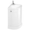Burlington Freestanding 43cm White Corner Vanity Unit & Basin -Bathroom Promotion burlington fc7bb fc7w