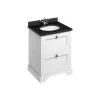 Burlington 65cm 2 Drawer Unit With Black Granite Worktop & Basin -Bathroom Promotion burlington ff9w bb66