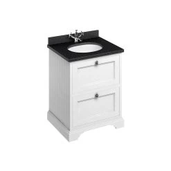 Burlington 65cm 2 Drawer Unit With Black Granite Worktop & Basin