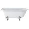 Burlington Hampton 150cm Left Handed Shower Bath, Luxury Feet
