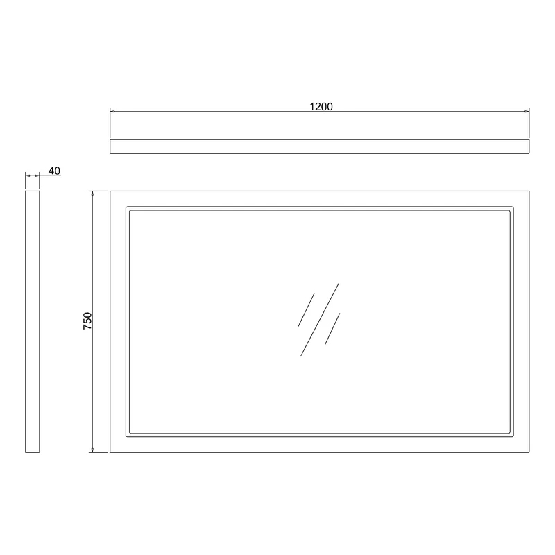 Burlington Framed 120cm Mirror Classic Grey 4 Burlington Framed 120cm Mirror Classic Grey - Image 2