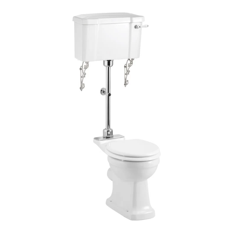 Burlington Regal Medium Level Toilet With 52cm Lever Cistern 3 Burlington Regal Medium Level Toilet With 52cm Lever Cistern