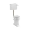 Burlington Standard Low Level Toilet, 520 Lever Cistern, White/Gold -Bathroom Promotion burlington p2 c1 t31gold