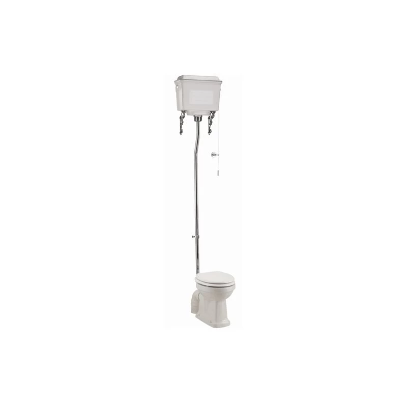 Burlington Standard High Level Toilet With White Aluminium Cistern 3 Burlington Standard High Level Toilet With White Aluminium Cistern