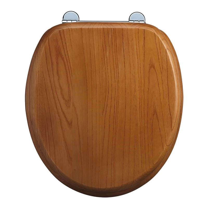 Burlington Bar Hinged Golden Oak Toilet Seat 3 Burlington Bar Hinged Golden Oak Toilet Seat