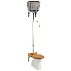 Burlington Standard High Level Toilet With Chrome Lever Cistern