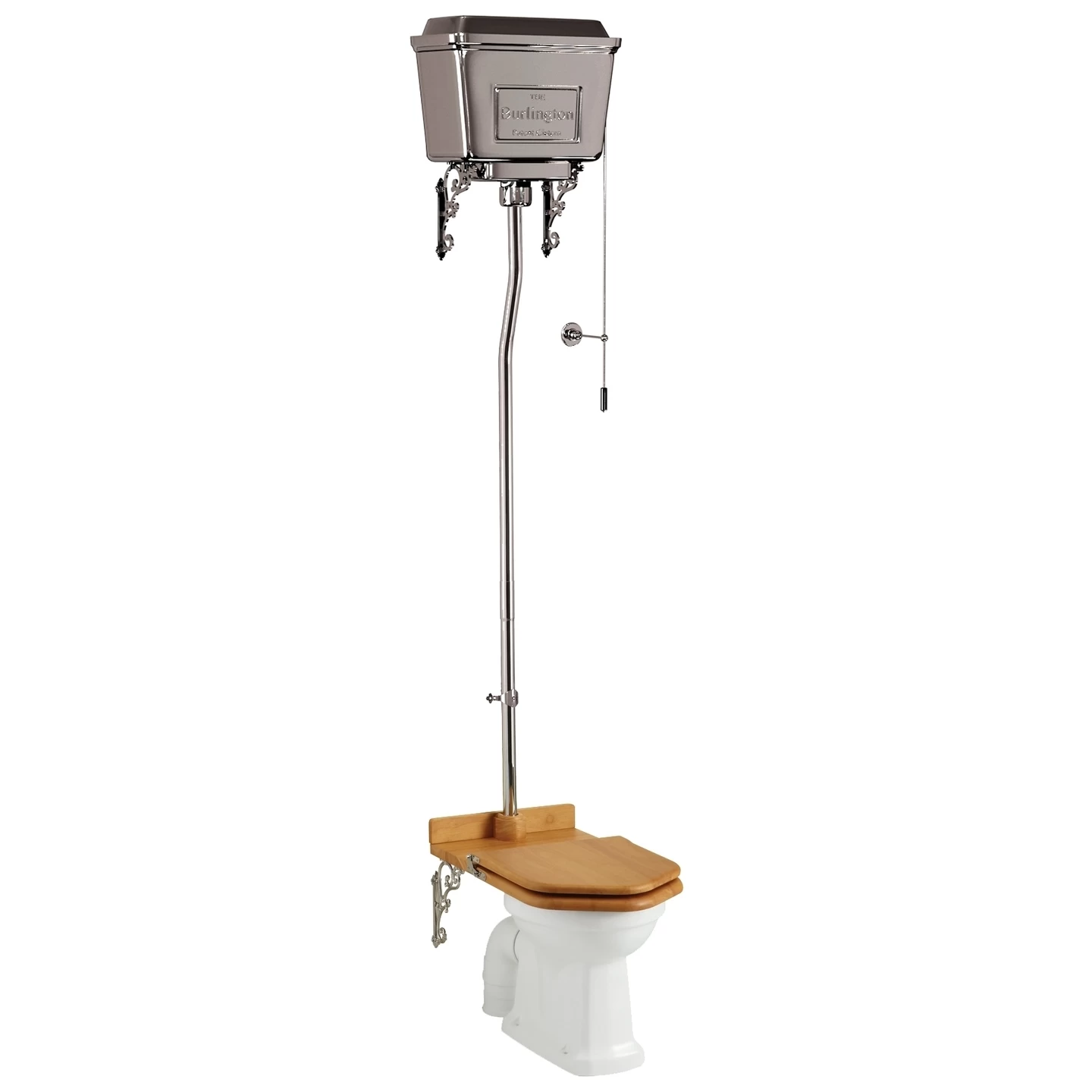 Burlington Standard High Level Toilet With Chrome Lever Cistern 3 Burlington Standard High Level Toilet With Chrome Lever Cistern